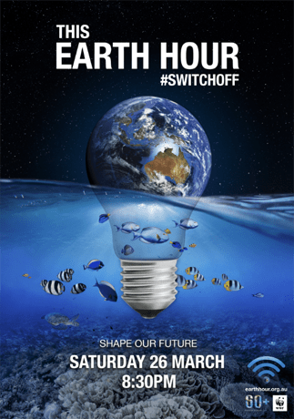 Earth Hour Poster. This is an important event that my family & I are involved with every year. Enjoy an hour of serenity while helping the environment